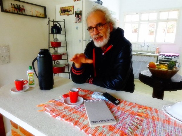 Renato Teixeira em entrevista ao Música em Letras, em sua casa na Serra da Cantareira (Foto: Carlos Bozzo Junior"